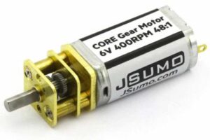 Motorreductor Core 6V 400RPM con eje tipo D para robot minisumo
