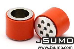 JS2622S Par de ruedas de acero y silicona (26 mm de diámetro)
