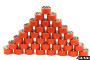 SLT20P Acero - Juego de ruedas de silicona (33 mm x 20 mm - Par)