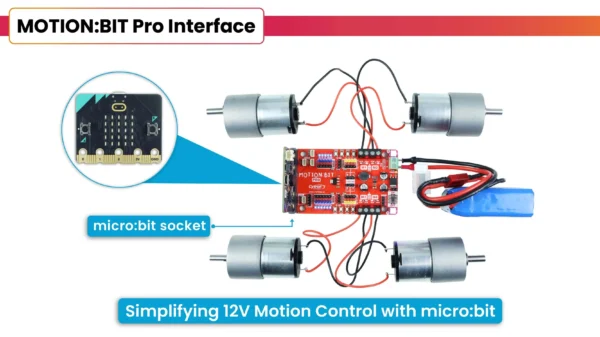 MOTION:BIT Pro - Placa de expansión de 12 V para micro:bit - Image 14