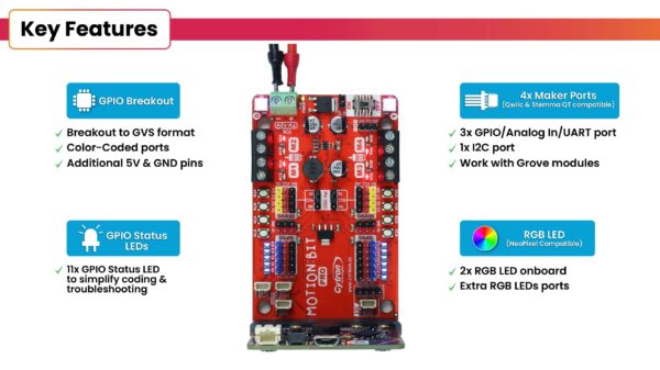 MOTION:BIT Pro - Placa de expansión de 12 V para micro:bit - Image 10