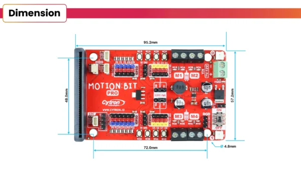 MOTION:BIT Pro - Placa de expansión de 12 V para micro:bit - Image 8