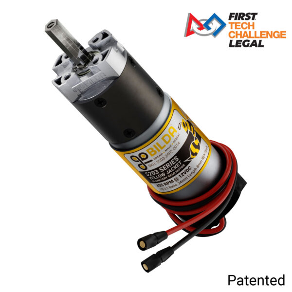 Motor Planetario Yellow Jacket Serie 5203 (Relación 13.7:1, Eje REX™ de 8 mm, 24 mm de longitud, 435 RPM, Encoder 3.3–5 V)