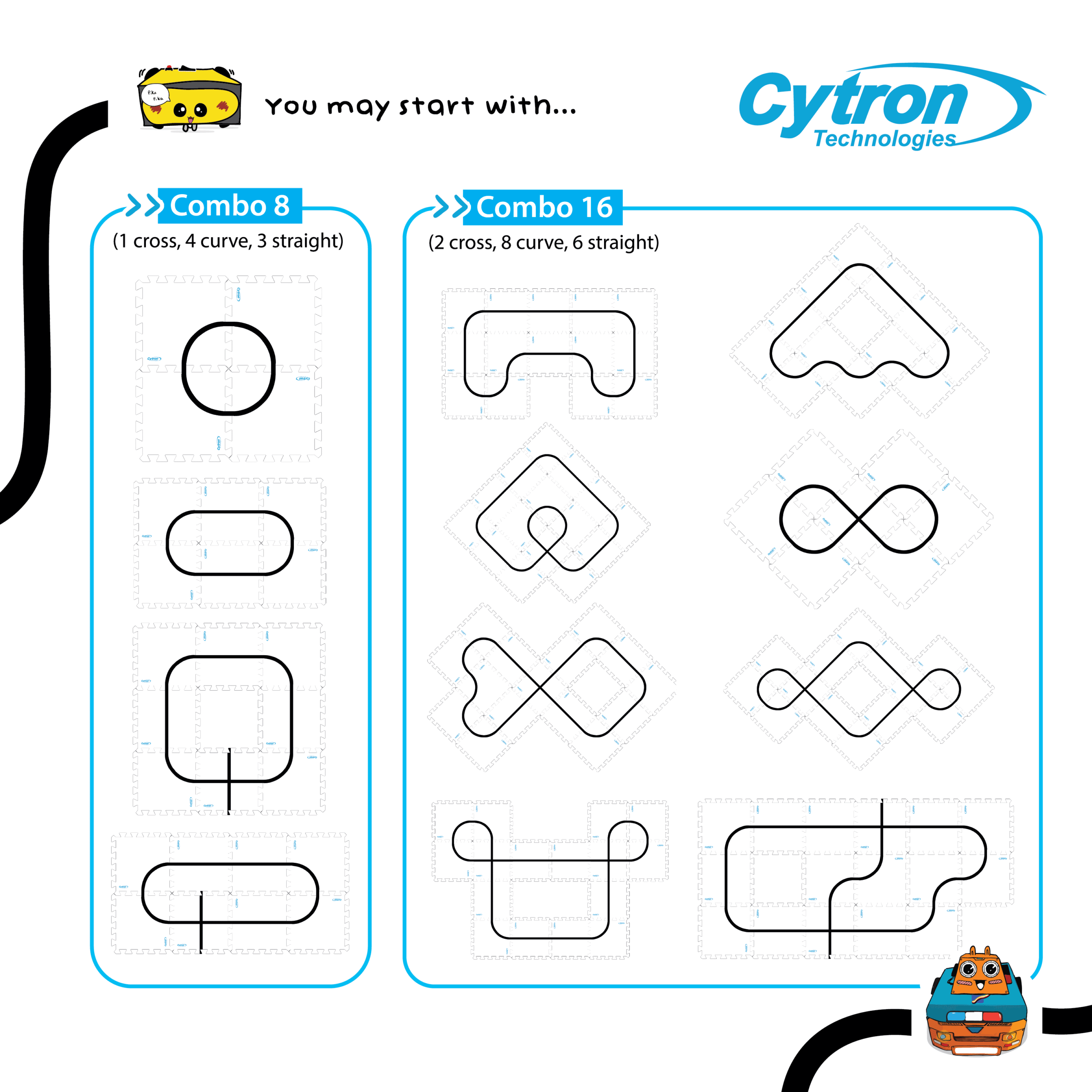 Pista de seguimiento de línea reconfigurable Cytron - Image 2