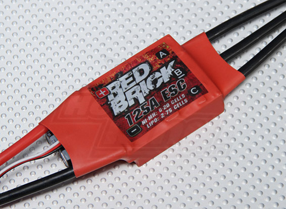 SC Red Brick 125A controlador electrónico de velocidad para motor brushless en robot o vehículo RC