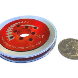 Polea de aluminio FingerTech 60T para transmisión por banda en robots