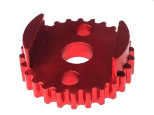 Polea de aluminio FingerTech S3M 26T para transmisión por banda en robots de combate