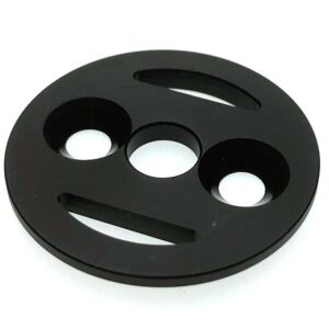 Brida Delrin para beater bar 1lb de FingerTech utilizada como soporte de eje en arma rotativa para robot de combate