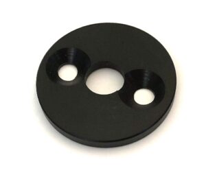 Brida Delrin para beater bar 3lb FingerTech utilizada como soporte de eje en arma rotativa de robot de combate beetleweight