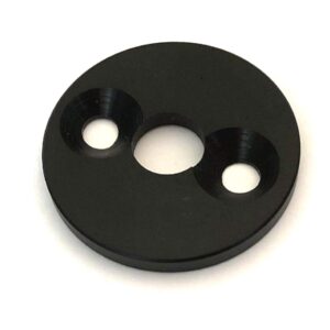 Brida Delrin para beater bar 3lb FingerTech utilizada como soporte de eje en arma rotativa de robot de combate beetleweight