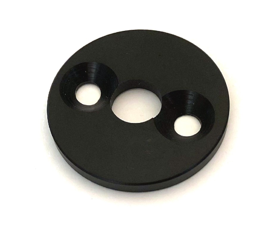 Brida Delrin para beater bar 3lb FingerTech utilizada como soporte de eje en arma rotativa de robot de combate beetleweight