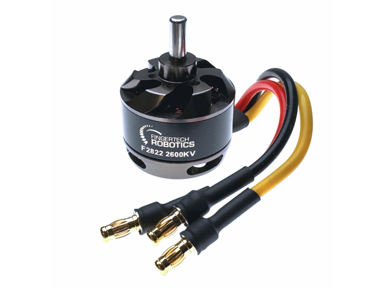 Motor brushless FingerTech F2822 2600KV con eje de 4 mm