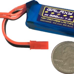 Batería LiPo FingerTech Galaxy 2S 300 mAh 7.4 V con conector JST