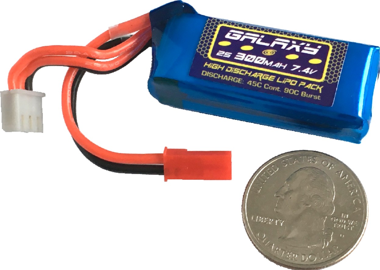 Batería LiPo FingerTech Galaxy 2S 300 mAh 7.4 V con conector JST