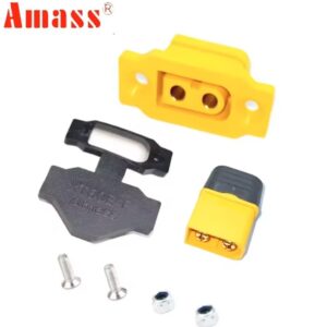 Conector XT60E para montaje en panel con tornillos