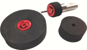 Par de ruedas de espuma FingerTech fabricadas en neopreno para robots de combate y robótica móvil