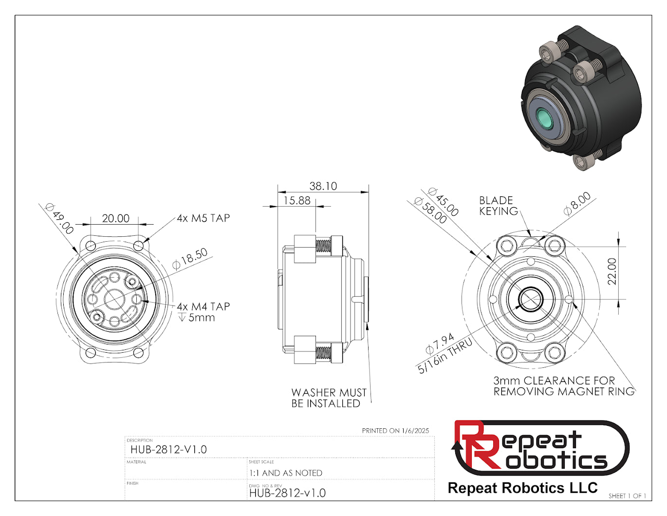 2812 Beetleweight Battle Ready Hubmotor Repeat Robotics