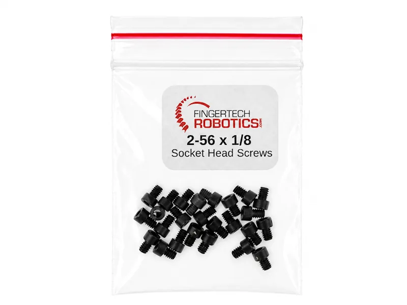 Tornillos FingerTech 2-56 de cabeza cilíndrica (25 piezas)