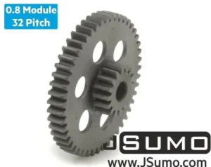 Engranaje doble 16T/48T módulo 0.8 con barreno de 5 mm