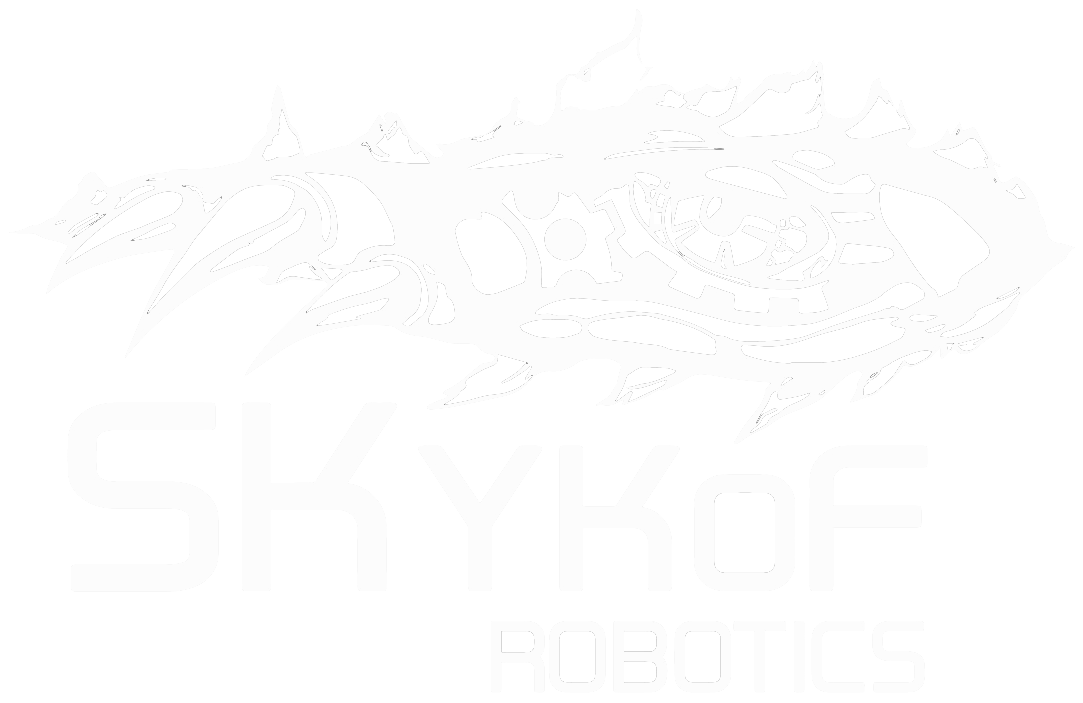 Logotipo blanco de SkyKof Robotics